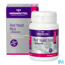 Afbeelding in Gallery-weergave laden, Mannavital Red Yeast Rice+berberine Plat.v-caps 60
