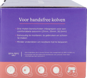 Lansinoh Dubbel Handvrije Afkolfset 3 Maten