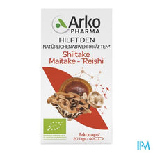 Charger l'image dans la galerie, Arkocaps Shiitake Maitake Reishi Bio Caps 40
