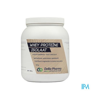 Whey Proteine Isolaat Chocolade 900g Deba