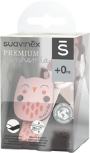 Afbeelding in Gallery-weergave laden, Suavinex Bonhomia Soother Clip+ribbon Owl Pink
