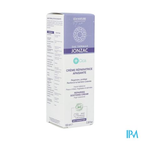 Jonzac Cica Bio Herstellende Creme Z/parfum 100ml