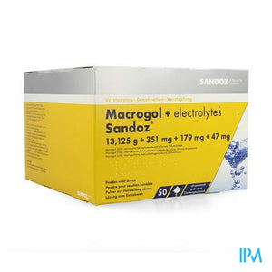Macrogol + Electr Sandoz Pdr Ciroensmaak 50x13,7g