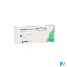 Afbeelding in Gallery-weergave laden, Levocetirizine Sandoz 5mg Comp Enrob. 10 X 5mg
