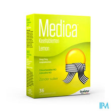 Afbeelding in Gallery-weergave laden, Medica Keeltabletten Lemon 36 zuigtabletten
