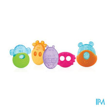 Load image into Gallery viewer, Nuby Koelbijtfiguur diertjes met beschermhoes - 3m+
