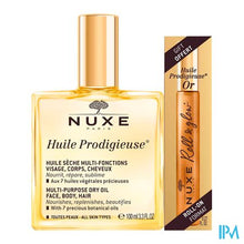 Load image into Gallery viewer, Nuxe Huile Prodigieuse 100ml + Roll On Or 8ml

