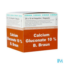 Load image into Gallery viewer, Calcium Gluconaat 10 % Amp 20x10ml
