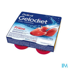 Charger l'image dans la galerie, Gelodiet Gelwater Gesuikerd Aardbei Pot 4x120g
