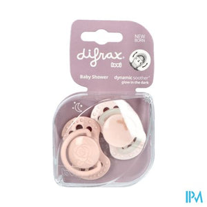 Difrax Fopspeen Dynamic Newborn Babyshower Pink 2