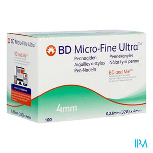 Bd Microfine Ultra Pennaald 4mm 32g Easyflow 100