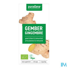 Charger l'image dans la galerie, Purasana Vegan Gember V-caps 60
