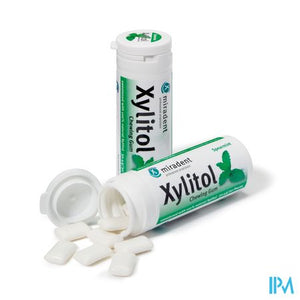 Miradent Kauwgom Xylitol Groene Munt Z/suiker 30