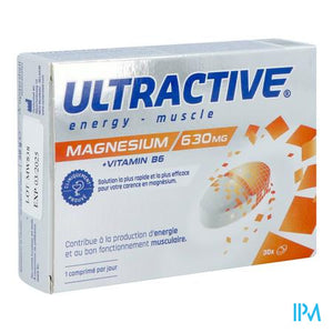 Ultractive Magnesium 630mg Comp 30