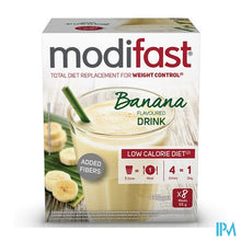 Afbeelding in Gallery-weergave laden, Modifast Intensive Banana Flavour. Milkshake 8x55g
