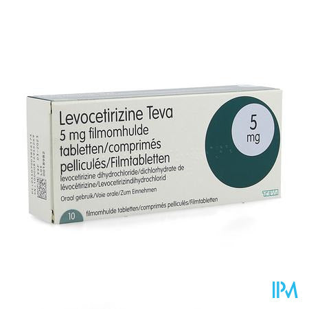 Levocetirizine Teva 5mg Comp 10
