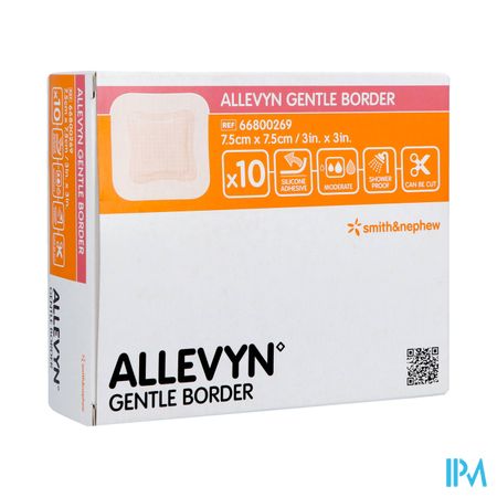 Allevyn Gentle Border Ster 7,5x 7,5cm 10 66800269