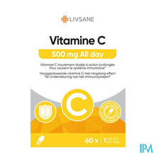 Afbeelding in Gallery-weergave laden, Livsane Vitamine C 500mg All Day Caps 60
