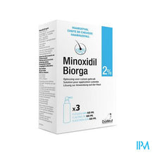 Afbeelding in Gallery-weergave laden, Minoxidil Biorga 2% Opl Cutaan Koffer Fl 3x60ml
