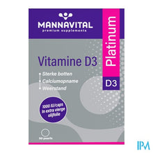Afbeelding in Gallery-weergave laden, Mannavital Vitamine D3 Platinum Caps 90
