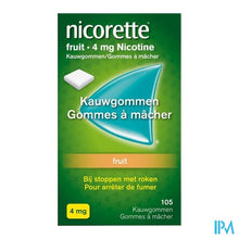 Load image into Gallery viewer, Nicorette Fruit Kauwgom Suikervrij 105x4mg
