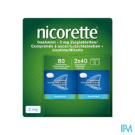 Nicorette Freshmint 2mg Zuigtabl Z/suiker 80 Nf / Maximaal 3 stuks