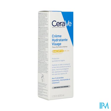 Cerave Creme Hydra Gezicht Spf50 52ml
