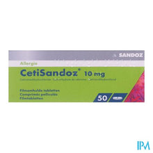 Load image into Gallery viewer, Cetirizine Sandoz Tabl 50 X 10mg
