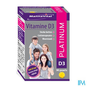 Mannavital Vitamine D3 Platinum Caps 90