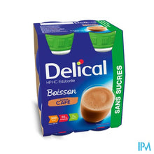 Charger l'image dans la galerie, Delical Melkdrank Hp-hc Z/suiker Koffie 4x200ml
