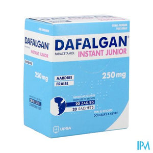 Dafalgan Instant Junior Aardbei 250mg Gran Zakje20