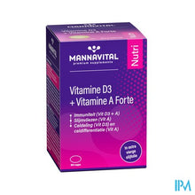 Charger l'image dans la galerie, Mannavital Vitamine D3 + Vitamine A Forte Caps 90
