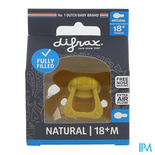 Load image into Gallery viewer, Difrax Fopspeen Natural 18m+ Uni/pure Assorti
