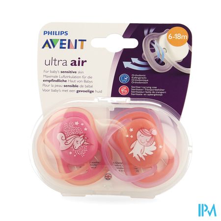 Philips Avent Fopspeen +6m Air Girl Deco Scf345/22