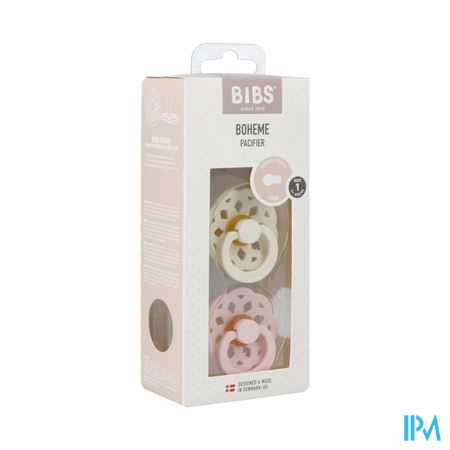 Bibs 1 Fopspeen Boheme Duo Ivory&blossom