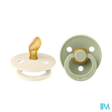Load image into Gallery viewer, Bibs 1 Fopspeen Anatomic Duo Ivory/sage
