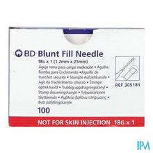 Load image into Gallery viewer, Bd Blunt Fill Optreknaald Stomp 18g 25mm 100
