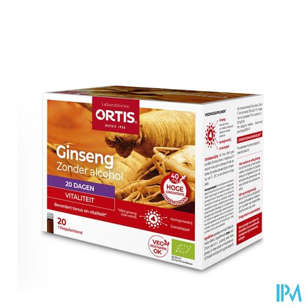 Ortis Ginseng Bio Z/alcohol 20x15ml