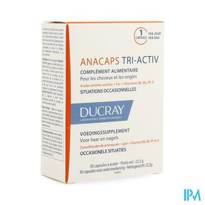 Ducray Anacaps Tri-activ Caps 1x30