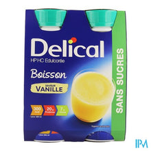 Afbeelding in Gallery-weergave laden, Delical Melkdrank Hp-hc Z/suiker Vanille 4x200ml
