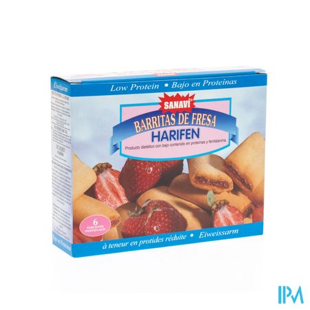 Sanavi Harifen Gevuld Aardbeikoekjes 6x25g