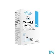 Charger l'image dans la galerie, Minoxidil Biorga 2% Opl Cutaan Koffer Fl 3x60ml

