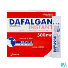 Load image into Gallery viewer, Dafalgan Instant Vanille Aardb Gr Zakjes 20x 500mg

