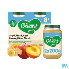 Charger l'image dans la galerie, Olvarit Fruit Appel Perzik Koek 2x200g 8m54
