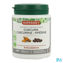 Charger l'image dans la galerie, Superdiet Curcuma Curcumine Piperine Caps 120
