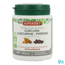 Afbeelding in Gallery-weergave laden, Superdiet Curcuma Curcumine Piperine Caps 120
