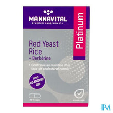 Load image into Gallery viewer, Mannavital Red Yeast Rice+berberine Plat.v-caps 60
