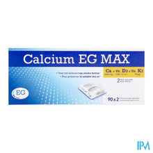 Load image into Gallery viewer, Calcium EG Max K2 1G/1200Ui/90Mcg Filmomh.Tabl90X2
