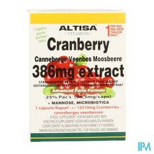 Afbeelding in Gallery-weergave laden, Altisa Cranberry Extract+mannose Adv.plus V-caps45
