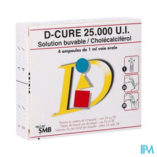 Load image into Gallery viewer, D-cure 25 000 I.E. - 4 Drinkbare Ampoules
